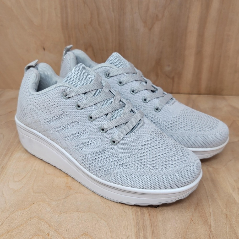 DADAWEN Shoes Womens Size 9 EU41 White Mesh Comfort Walking Sneakers Lightweight